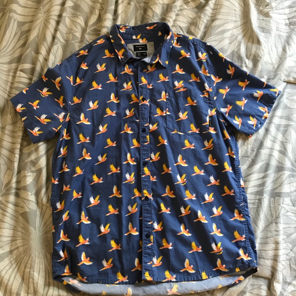 Quiksilver Men Parrot Button Down Shirt